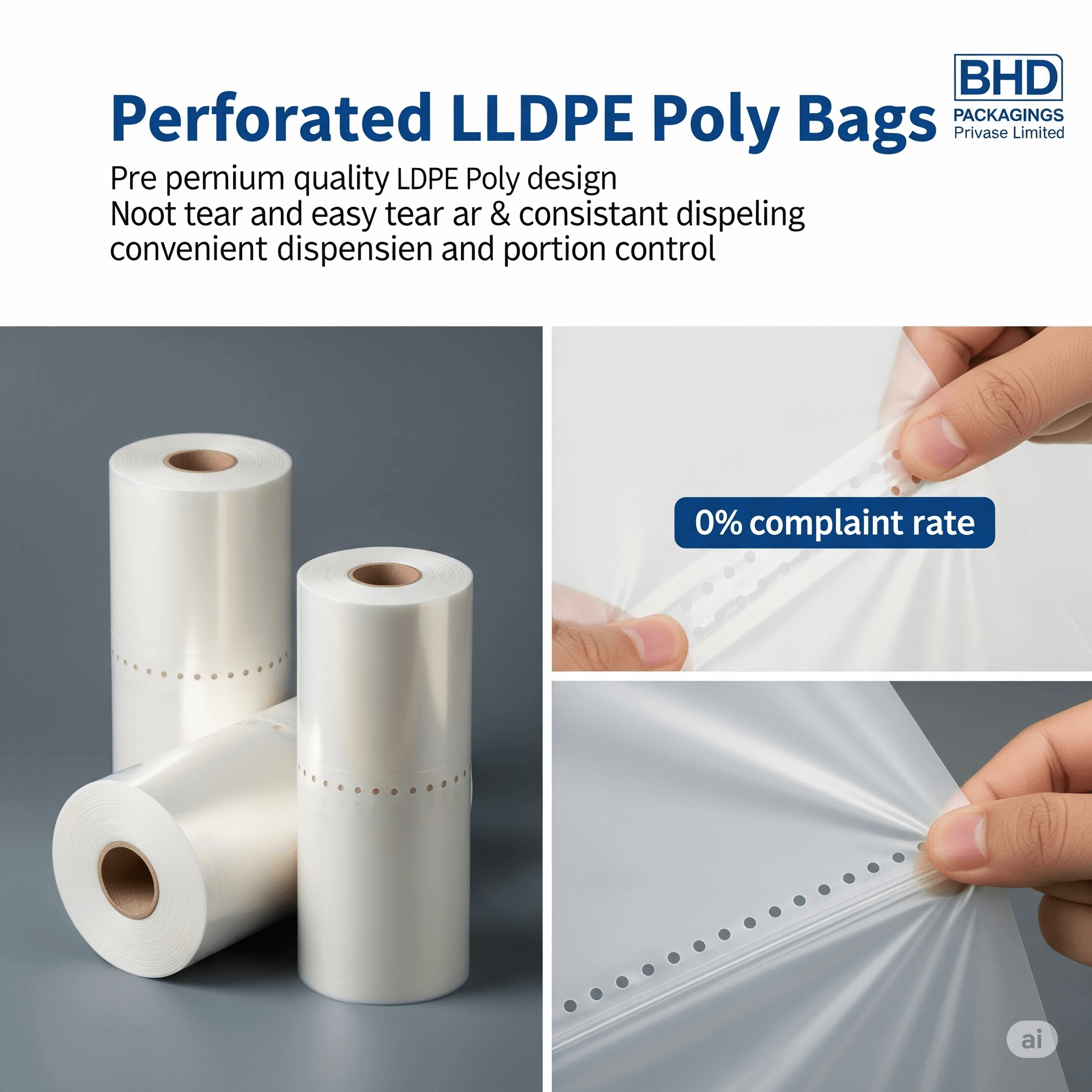 Perforated LLDPE Bags